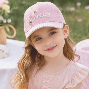 Gorra de Béisbol Infantil de Algodón con Lazo de Cuadros, Ajustable, para Niñas, Protección Solar, Deportiva, Venta al Por Mayor - Product Image 4