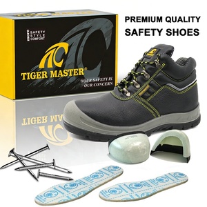 Chaussures de sécurité pour hommes Tiger Master en cuir de vache noir, résistantes à l'eau et à l'huile, semelle en PU antidérapante, <span class=keywords><strong>anti</strong></span>-perforation, embout composite pour l'industrie - Product Image 3
