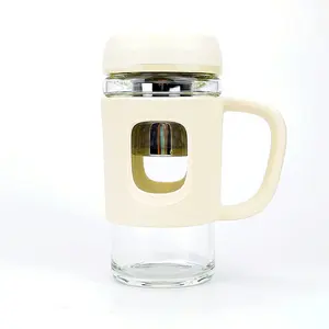 Copo de água de boa qualidade, copo com tampa e alça, caneca para bebidas, café e chá, garrafa de grama para água