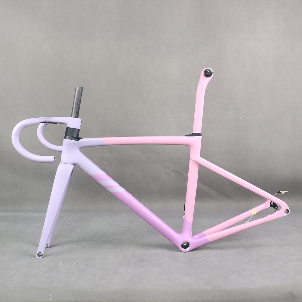 TRIGONトバイクフレーム カーボン フレームのみ! Xs フレーム Trigon Carbon Fiber Triathlon Bike Frame XS - Blue Red White