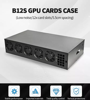 B12S 12 Gpu boîtier de cadre de serveur silencieux boîtier Gpu ordinateur boîtier personnalisé 8 12 Gpu avec alimentation de carte mère
