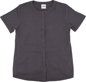 Camiseta sin mangas de recuperación post-mastectomía para mujer con bolsillos para drenaje, ideal para cirugía de mama, hombro y quimioterapia, tejida. - Product Image 2