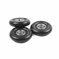 6x35x11mm negro POM recubierto 626RS rodamiento de acero cromado revestimiento Circular puerta ventana rodillo rueda de polea de plástico OEM