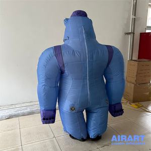 Adulto que lleva marioneta de oso blanco inflable, traje de caminar noche carnaval evento oso disfraz - Product Image 6