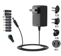 Adaptador Universal de Corriente CA/CC 9V 12V 24V 2A 3A 4A, Enchufe de Pared para PC/ABS, 24-48W