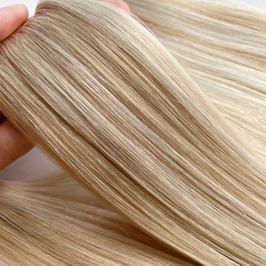Extensiones de cabello Remy invisibles alineadas con cutícula europea de fábrica al por mayor trama única teñida para un color personalizado - Product Image 5