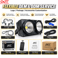 Projecteur LED COB 200W à 2 optiques, blanc chaud et blanc froid, DMX512, auto, sonore, maître/esclave, haute puissance, pour éclairage d'ambiance en hôtel