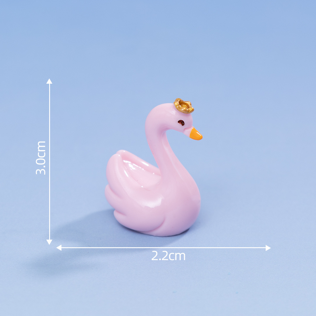 6# มงกุฎสั้นสีชมพู รูปหงส์