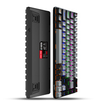 Clavier mécanique de jeu à axe vert et rouge, 68 touches, rétro-éclairage RGB, Double couleur