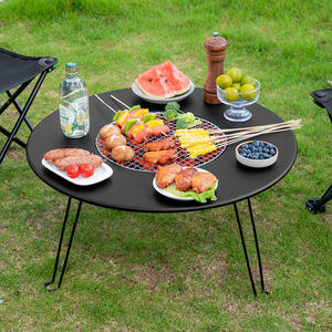 <span class=keywords><strong>Brasero</strong></span> multifonctionnel Camping <span class=keywords><strong>Table</strong></span> pliante Split Cooking Pit BBQ Heating Stove - Product Image 5