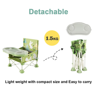 Chaise haute pliable pour bébé Prodigy CF002, double couche plaquée, sûre et sécurisée, chaise d'alimentation pour nourrissons, extérieur ou intérieur