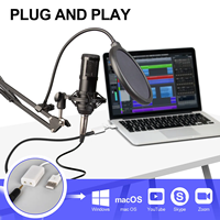 Microphone de Jeu Professionnel Biner A11 Tendance sur TikTok pour PC, Microphone USB à Condensateur pour Enregistrement en Studio