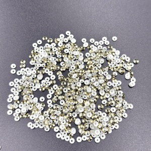 Strass thermocollants holographiques de luxe, dorés clairs, à trou central, à dos plat, 4 mm, de haute qualité, sans nickel, écologiques, pour vêtements - Product Image 4