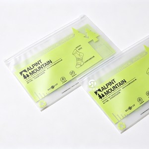 CPE Frosted Zipper Bags for Clothing | GRS Recyclable Packaging for Underwear Shirts Sports Socks - Product Image 3