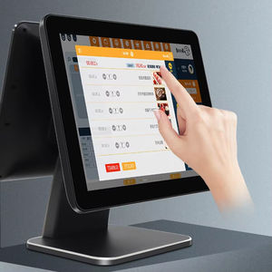 Máquina POS de cajero táctil de doble pantalla de 15,6 pulgadas, sistema Pos todo en uno, dispositivo Terminal de caja registradora, Software Pos de facturación - Product Image 3