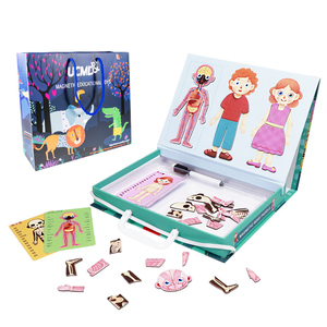 <span class=keywords><strong>Puzzle</strong></span> magnétique en forme de corps humain, pièces, jouets éducatifs pour enfants, dos à l'école - Product Image 1