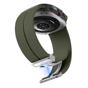 HUANLONG para Samsung Galaxy Watch correas ultra clásicas de lujo ajustable de silicona suave transpirable pulsera de reloj inteligente - Product Image 6