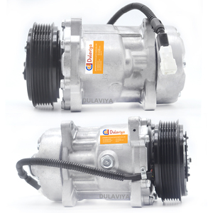 Compressor de Ar SANDEN 7V16 para <span class=keywords><strong>PEUGEOT</strong></span> 306 <span class=keywords><strong>406</strong></span> e CITROEN XANTIA 6453FE 6453GA 6453L5 9613260680 9640486480 1106 1227 SD7V16 - Product Image 1