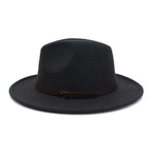 Sombrero Fedora de Ala Ancha para Mujer X3047, Sombrero de Cuero Sólido con Gorra de Lana Estilo Jazz, Decoración con Cuerda - Product Image 5
