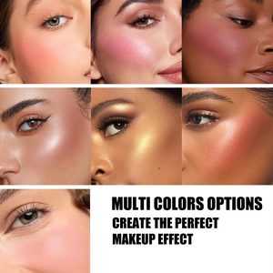 Venta al por mayor de <span class=keywords><strong>paleta</strong></span> única vegana maquillaje Facial <span class=keywords><strong>iluminador</strong></span> de alto pigmento bronceador <span class=keywords><strong>colorete</strong></span> polvo prensado resaltador - Product Image 4