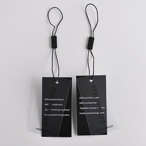 Tái Chế Quần Áo May Mặc Hangtags Nhãn Biểu Tượng Tùy Chỉnh Sang Trọng Màu Đen Treo Thẻ Cho Thương Hiệu Quần Áo - Product Image 5