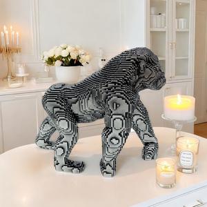 Nuevo Bloque de Construcción de Gorila Caminante Tridimensional Artístico de Resina Epoxi, Adorno, Figura de Colección para Jugadores, Regalo Creativo - Product Image 4