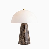 Lampe de table en marbre créative et personnalisée de style nordique moderne, lumière d'ambiance, interrupteur à bouton-poussoir pour hôtel, bureau, salle de conférence