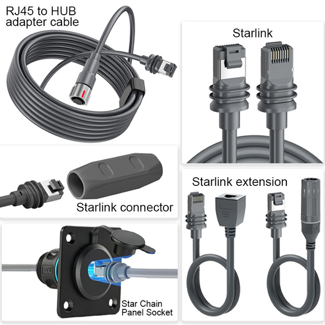 Starlink Satellite Dish Accessory Kit Replacement Extension Cable Accessory for Starlink Gen 3 Rectangular Satellite Internet