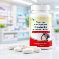 Comprimés de Glucosamine, Chondroïtine et Calcium Changxing, 60 unités, améliore la densité osseuse pour les adultes d'âge moyen, 2 fois par jour, 0,85 g