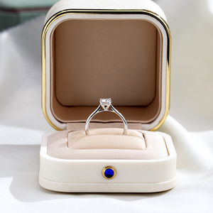 Messi Jewelry MSR-2092 925 <b>Silver</b> Round Shape Lab Grown Diamond <b>Ring</b> <b>Solitaire</b> Engagement <b>Ring</b> - Product Image 3