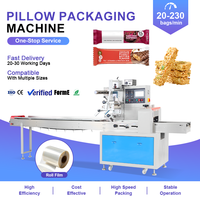 Machine d'emballage horizontale automatique pour barres protéinées, barres chocolatées, machine d'emballage en sachet flow pack