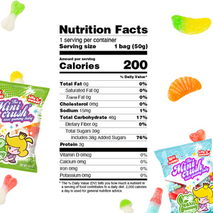 ODM OEM Manufacturer Colorful Halal <strong>Sugar</strong> Coated Sour Worm Jelly Gummy <strong>Candy</strong> in Bag Packing - Product Image 6