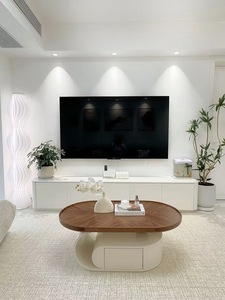 <span class=keywords><strong>Mesa</strong></span> <span class=keywords><strong>de</strong></span> Centro Moderna, Simple, Pequeña, para Sala <span class=keywords><strong>de</strong></span> Estar, <span class=keywords><strong>Diseño</strong></span> Creativo en Color Crema, Nueva, <span class=keywords><strong>de</strong></span> <span class=keywords><strong>Madera</strong></span> Maciza <span class=keywords><strong>de</strong></span> Nogal - Product Image 6