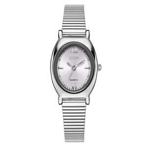 Montre pour femme de style rétro, de haute qualité, avec bracelet en acier ovale exquis, nouvelle montre à quartz étanche pour femme. - Product Image 1