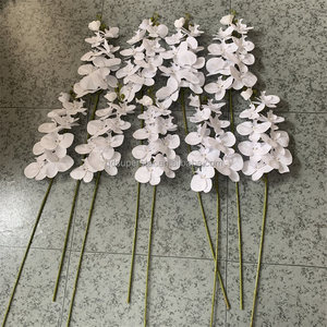 E-214 Vente Chaude Artificielle Orchidée 9 Têtes Vive Papillon Orchidée Tiges Table <span class=keywords><strong>De</strong></span> Mariage Fleurs Blanches Phalaenopsis - Product Image 6