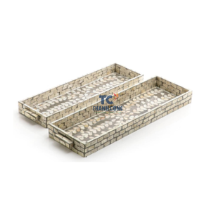 Vente chaude grand plateau en nacre ensemble plateaux de service polyvalents pour la maison pour Ramada - Product Image 6