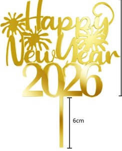 2026 buon anno decorazioni per Cupcake in acrilico decorazioni per Cupcake <span class=keywords><strong>ciao</strong></span> 2026 capodanno - Product Image 1