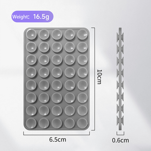 Supports de <span class=keywords><strong>téléphone</strong></span> en silicone double face de vente chaude 40 ventouses Docks de <span class=keywords><strong>téléphone</strong></span> antidérapants portables Forme carrée pour téléphones mobiles - Product Image 3