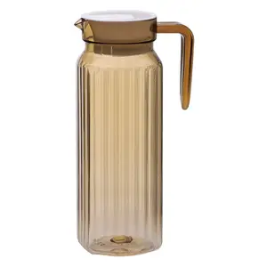 Food Grade Plastic Ice Tea Juice Beer Jar Water Pitcher With Lid plastic jars beer juice jug