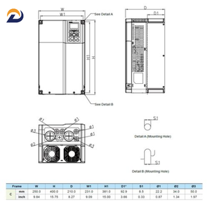 डेल्टा VFD-CP2000 + श्रृंखला आवृत्ति इन्वर्टर VFD185C23A-21 25hp 18.5kw 230v treq - Product Image 4