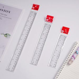 Regla Transparente de Doble Escala de 15, 20 y 30 cm al por Mayor, Material de Oficina para Medir - Product Image 2