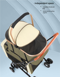<span class=keywords><strong>Passeggino</strong></span> per animali domestici doppio cani gatti passeggini trasportino doppio <span class=keywords><strong>passeggino</strong></span> per animali domestici multistrato ampio spazio staccabile <span class=keywords><strong>separabile</strong></span> - Product Image 5
