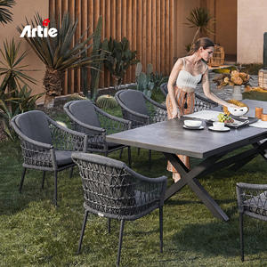 Muebles <span class=keywords><strong>de</strong></span> Patio Artie, Juego <span class=keywords><strong>de</strong></span> Comedor <span class=keywords><strong>de</strong></span> Jardín, Mesa y Sillas <span class=keywords><strong>de</strong></span> Comedor Modernas para Restaurante al Aire Libre - Product Image 2