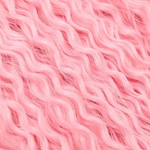 Sharopul Synthetic Hair Light <strong>Pink</strong> Deep Wave Wavy <strong>Braids</strong> for Women Ariel Curl Crochet Hair Extensions 24 Inch Various Colors - Product Image 2