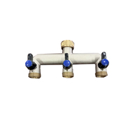 Robinet de Jardin à Deux Voies en Laiton 3/4" x 3/4" - Raccord de Tuyau d'Eau à Double Sortie