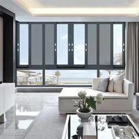 Fenêtre coulissante en aluminium à trois panneaux, étanche, pour projets hôteliers et résidentiels – Vente en gros