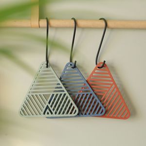 Oval TPR Heat Insulation Mat For Kitchen Use Modern Design Solid Color Placemat Bowl Pot Protector - Product Image 2