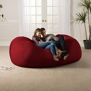 DB Jaxx 7 Foot Giant Bean Bag Sofá Cinnabar Sofá contemporáneo para sala de estar Cómodo Espuma Moderno Tradicional Japonés Tropical - Product Image 3