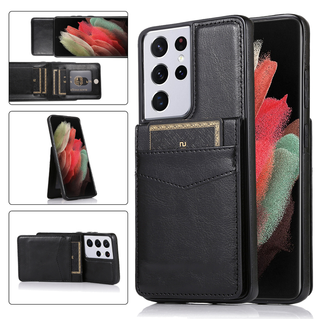 Retro Kickstand Flip Leather Wallet Mobile Phone case Card Slot Shockproof Leather Phone case Cover for Sansung A17 S25 S24
