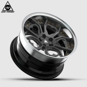 Ruote personalizzate per autovetture forgiate 3 pezzi cerchio ODM a forma di cuore in lega di alluminio su misura leggero 19 20 21 22 23 24 pollici cerchio - Product Image 4